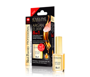 Eveline- Argan Elixir 8 in 1-tratament unghii cu ulei de argan