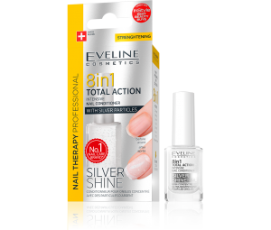 Eveline - 8 in 1 Total Action Silver Shine - tratament pentru unghii