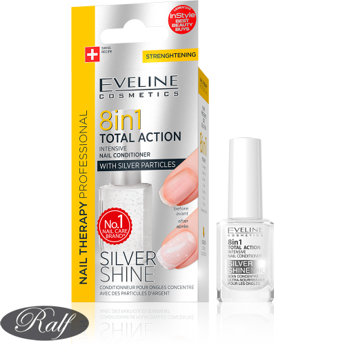 Eveline - 8 in 1 Total Action Silver Shine - tratament pentru unghii